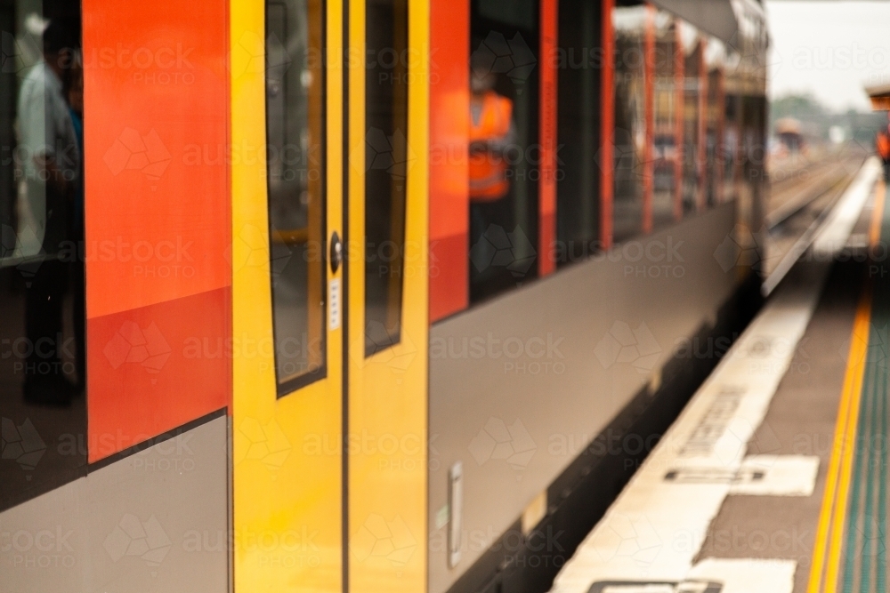 Passenger train at Maitland train station - Australian Stock Image