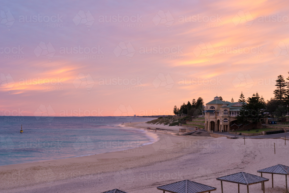 Pastel sunrise Over Cottesloe Beach - Australian Stock Image