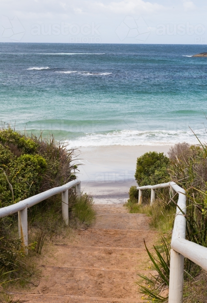 Path leading to waterfall beach, william bay national park, great southern ocean - Australian Stock Image