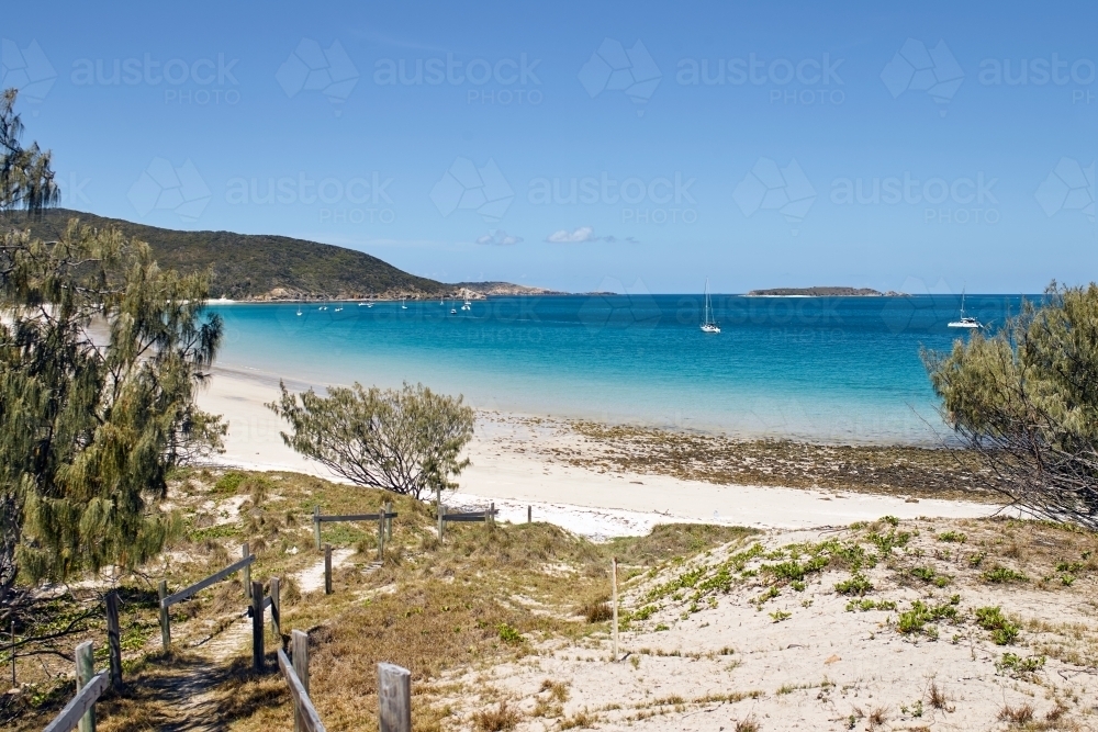 Path to beach on a tropical island - Australian Stock Image