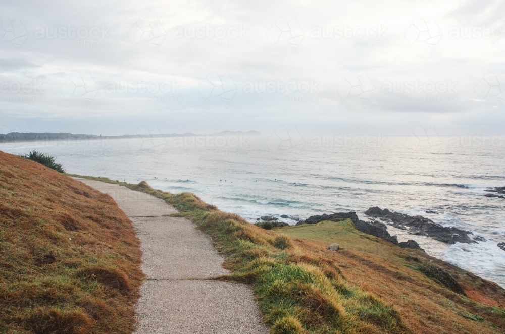 Image of Pathway by the Ocean - Austockphoto