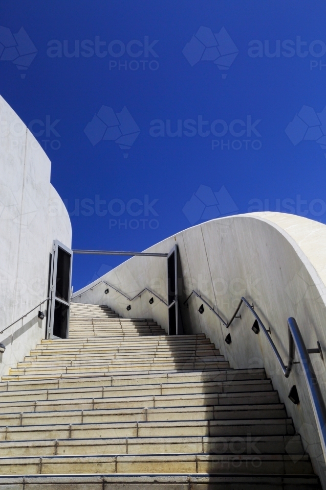 Patterns and curves of modern building design. - Australian Stock Image