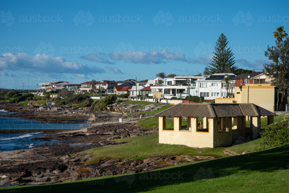 Pavilion and ocean pool on the esplanade, Cronulla - Australian Stock Image