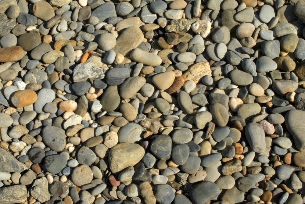 Pebbles on the beach - Australian Stock Image