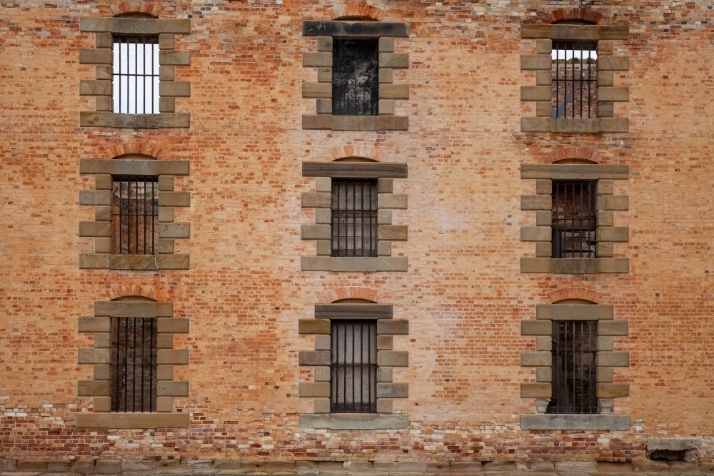 Penitentiary windows (c.1857) - Australian Stock Image