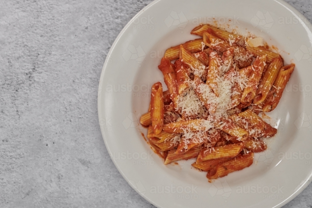 Image of Penne Pasta with Napolitana sauce Austockphoto