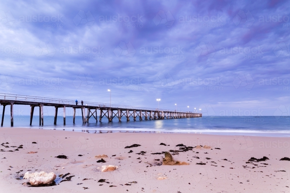 People fishing from jetty - Australian Stock Image