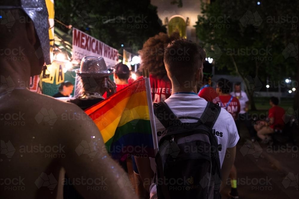 People in Mardi Gras Parade - Australian Stock Image