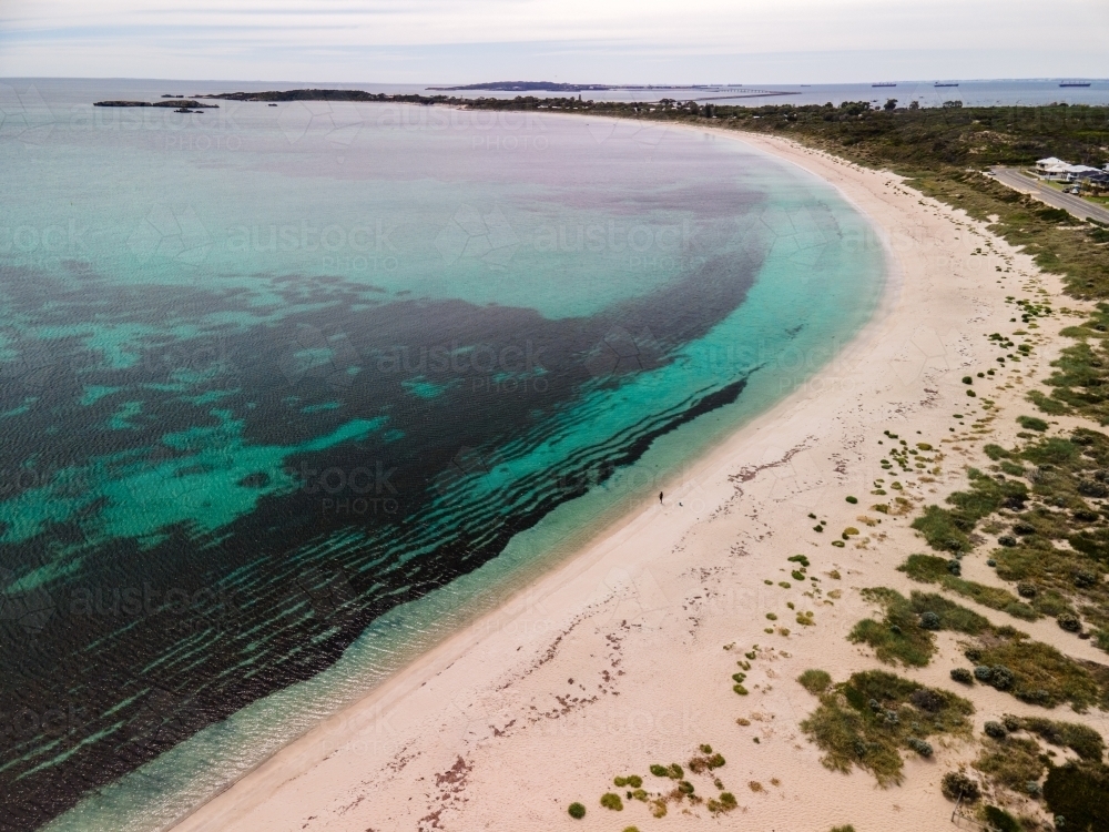 Perth Beach - elevated view along coastline - Australian Stock Image