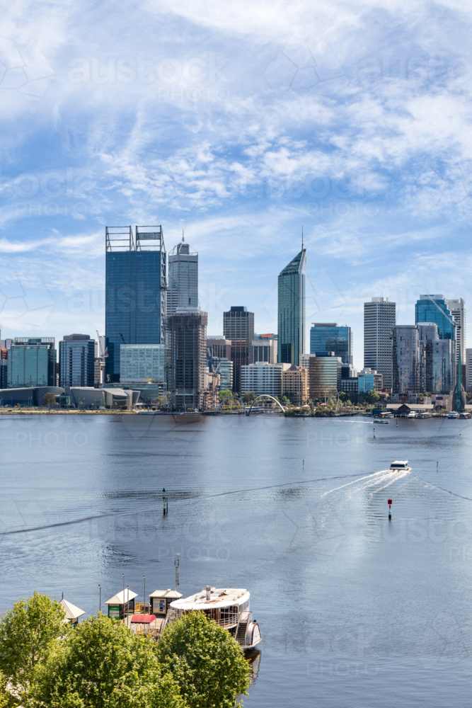 Perth City On The Swan River - Australian Stock Image