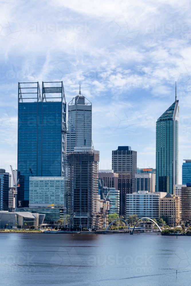 Perth City On The Swan River - Australian Stock Image