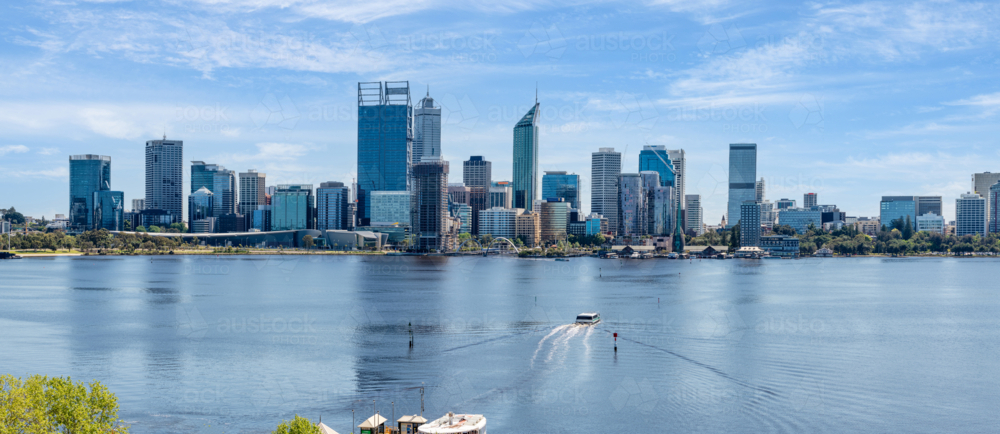 Perth City On The Swan River - Australian Stock Image