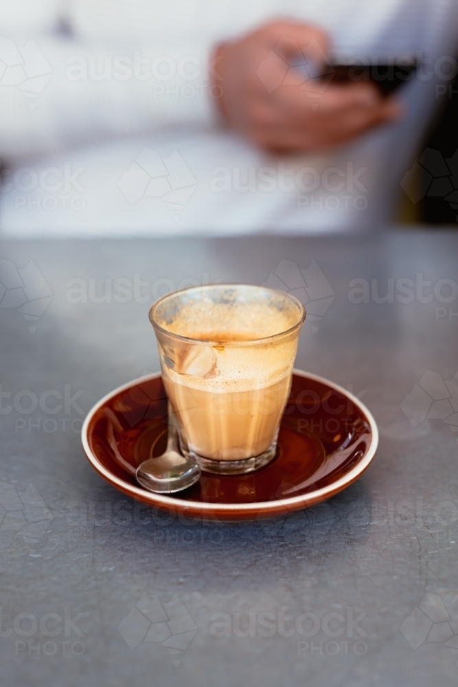 piccolo latte - Australian Stock Image