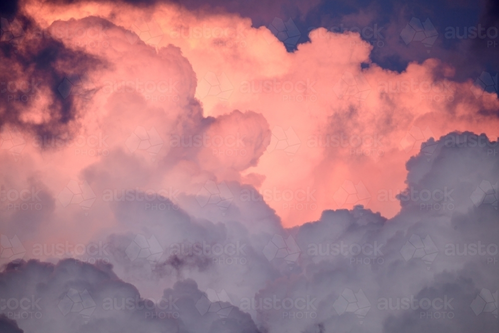 Image of Pink fluffy clouds Austockphoto