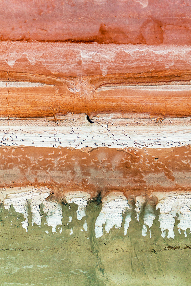 Pink Lake texture from overhead - Australian Stock Image
