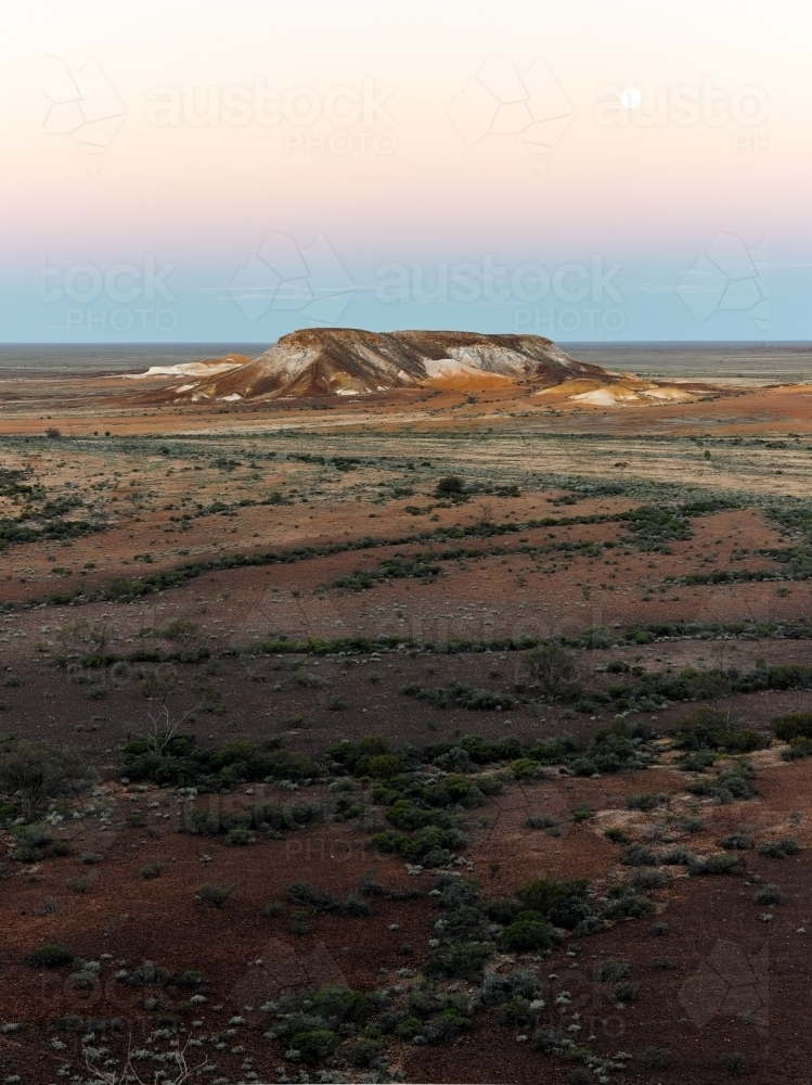 Plains and hills at the breakaways - Australian Stock Image