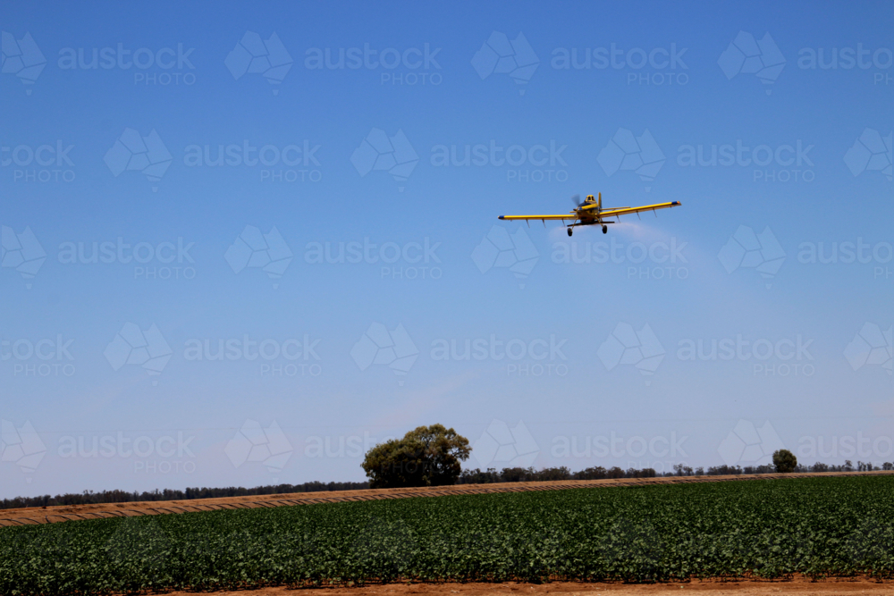 Plane spraying - Australian Stock Image