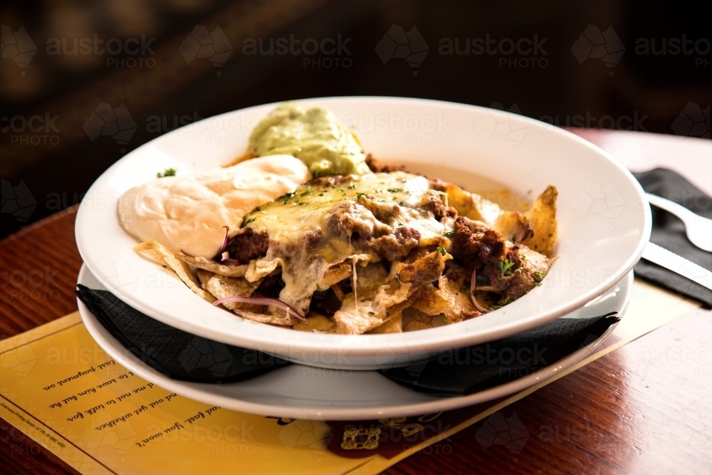 Plate of nachos - Australian Stock Image