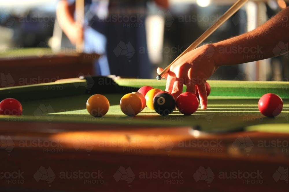 Pool table in a pub - Australian Stock Image