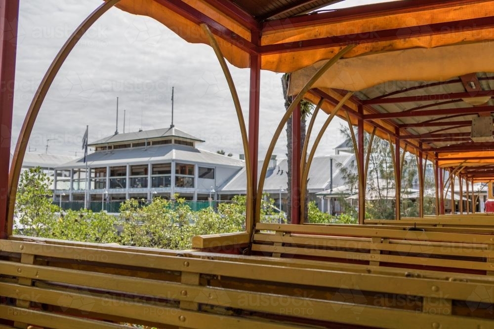 Port Douglas Marina from railway - Australian Stock Image