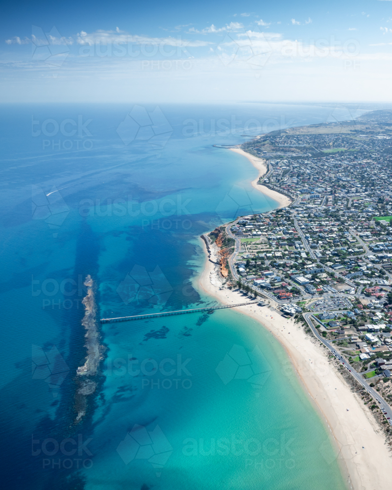 Port Noarlunga from above - Australian Stock Image
