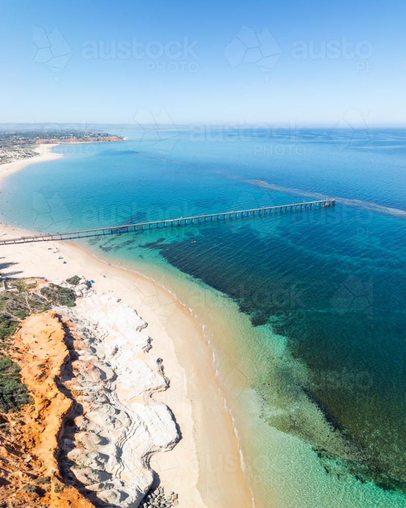 Port Noarlunga from above - Australian Stock Image