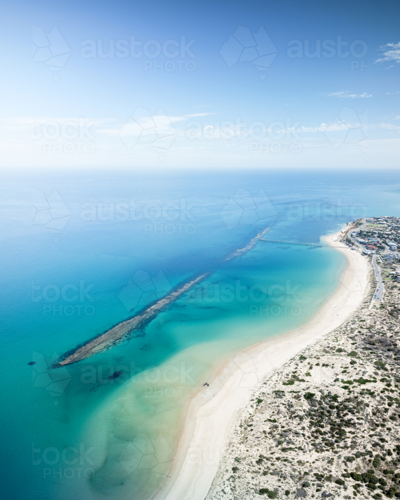 Port Noarlunga from above - Australian Stock Image