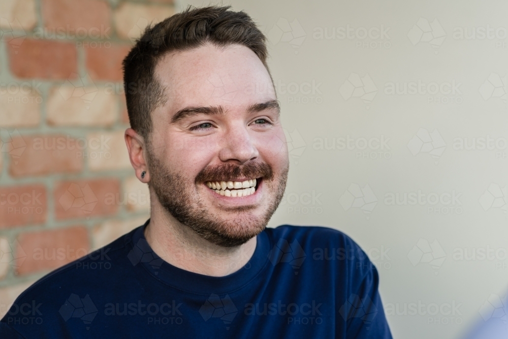 portrait, gay man in his 30s - Australian Stock Image