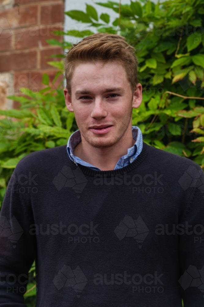 portrait of a 20 year old man - Australian Stock Image