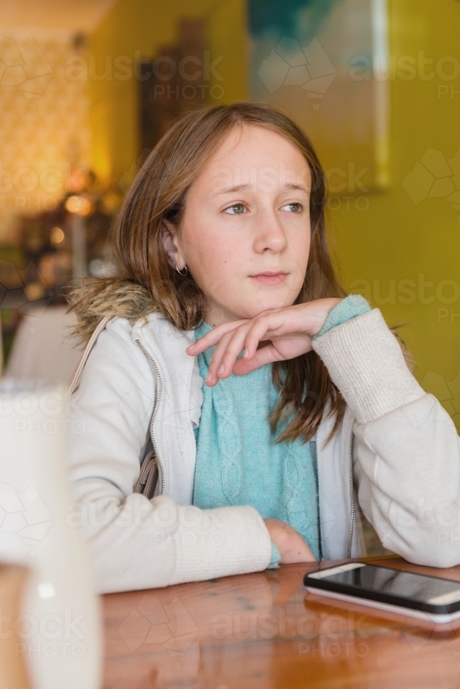 portrait of a tween girl - Australian Stock Image