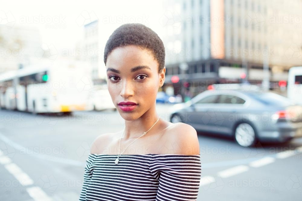 Portrait of a woman in the city - Australian Stock Image