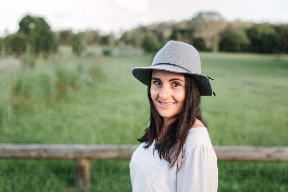 Portrait of a woman outdoors - Australian Stock Image