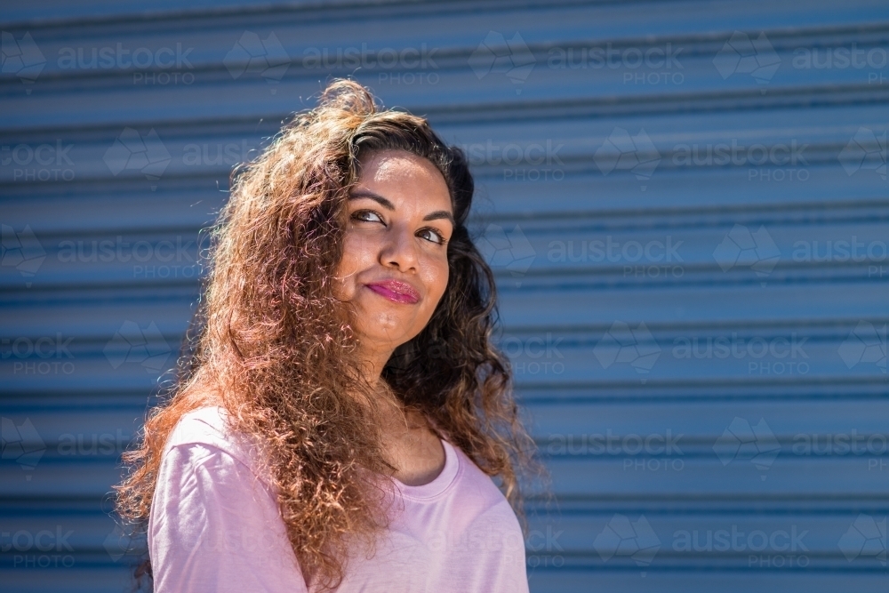 portrait of aboriginal woman - Australian Stock Image