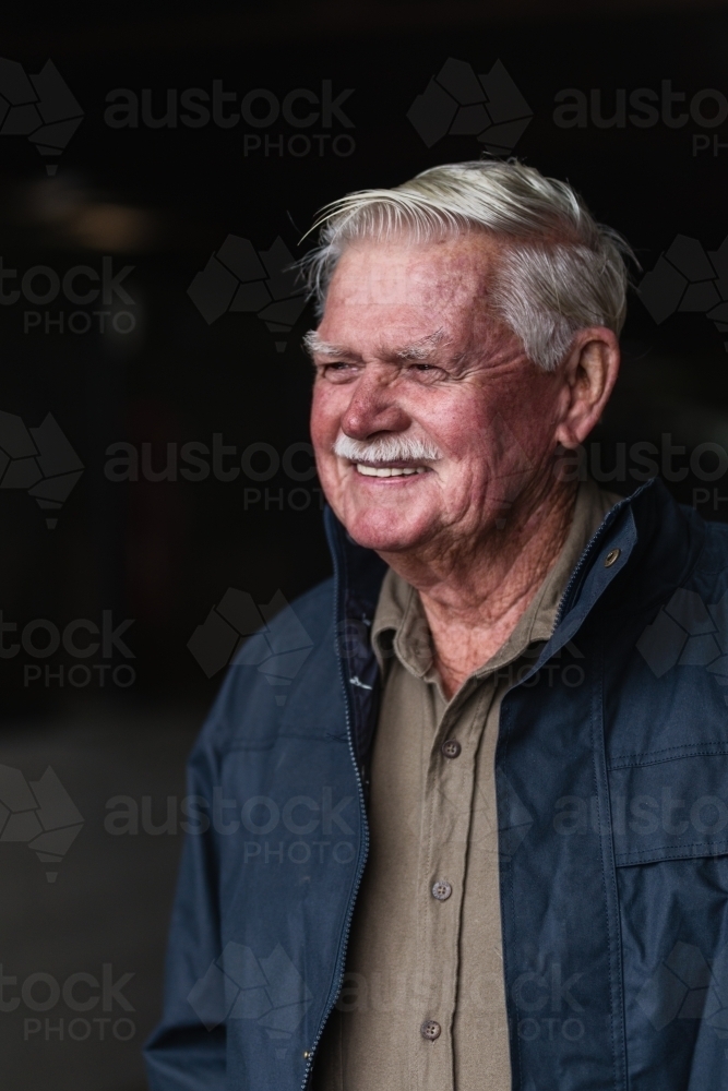 portrait of an older, senior man - Australian Stock Image