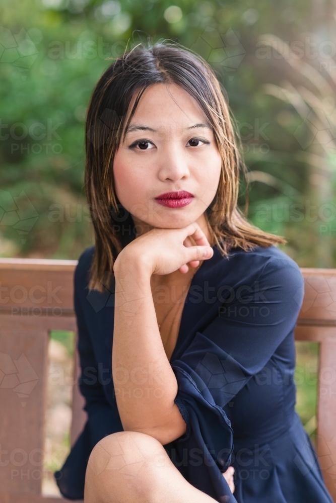 portrait of beautiful asian woman - Australian Stock Image