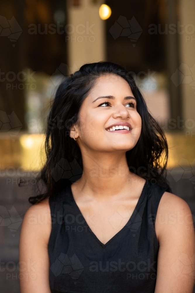 portrait of beautiful young indian woman - Australian Stock Image