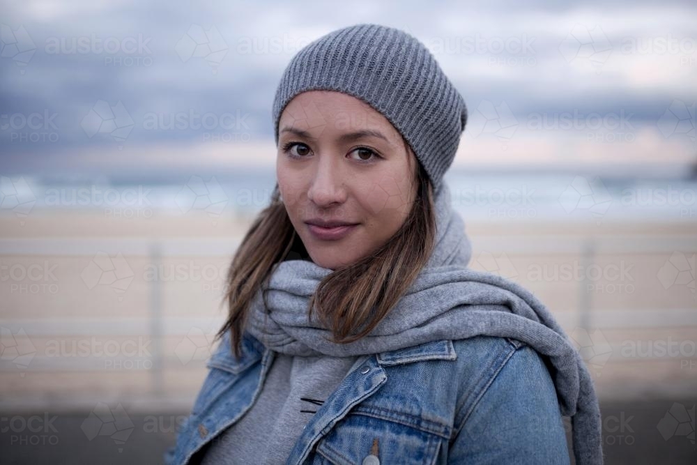 Portrait of girl at the beach - Australian Stock Image
