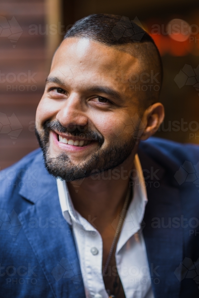 portrait of good looking young man - Australian Stock Image