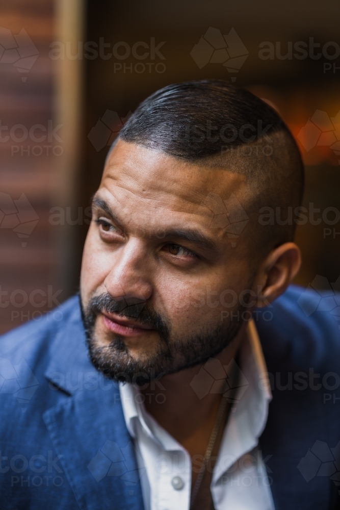 portrait of good looking young man - Australian Stock Image