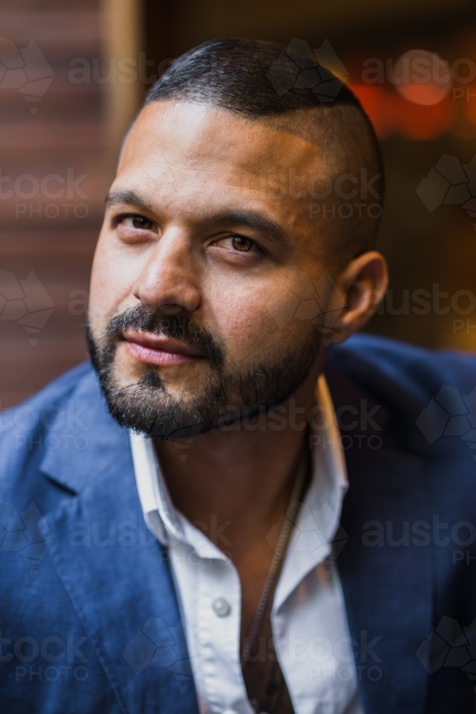 portrait of good looking young man - Australian Stock Image