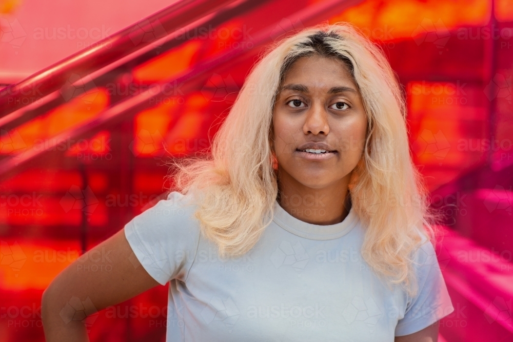 portrait of indian asian woman - Australian Stock Image
