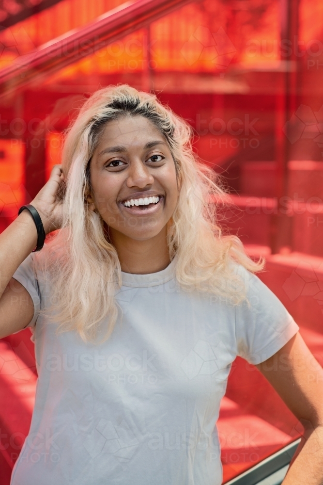 portrait of indian south asian woman - Australian Stock Image