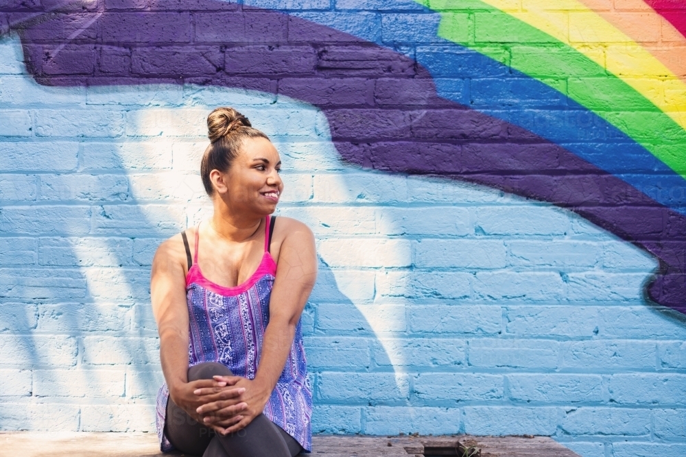 portrait of pretty aboriginal woman - Australian Stock Image