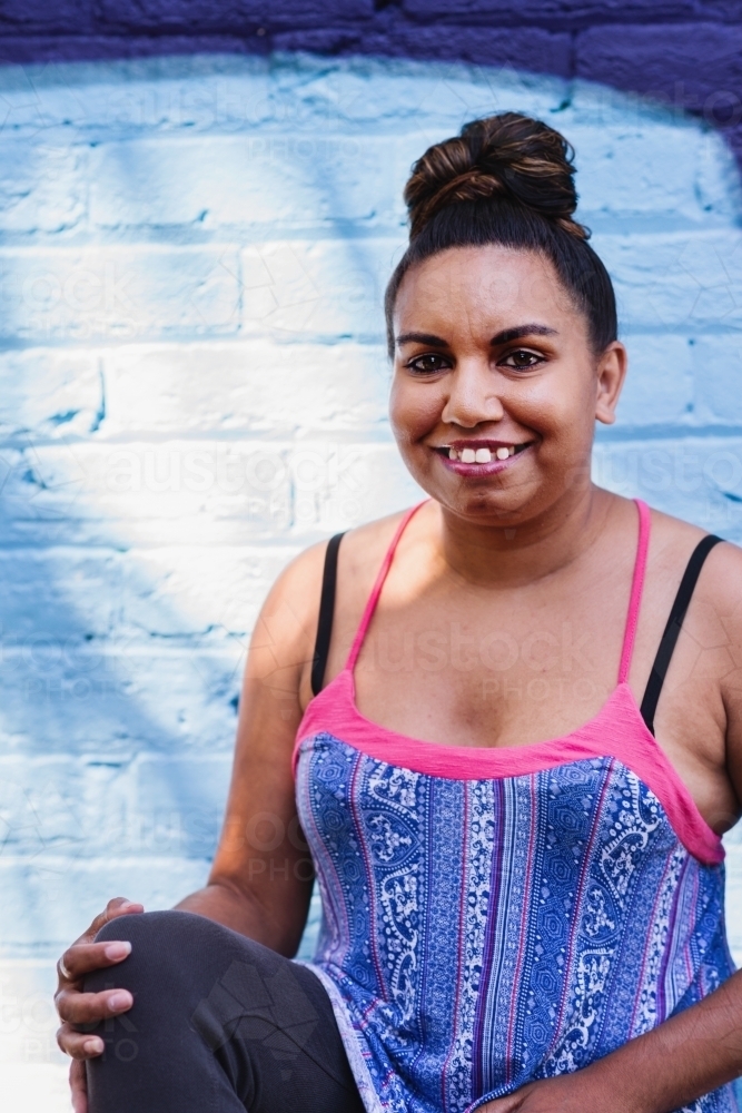 portrait of pretty aboriginal woman - Australian Stock Image
