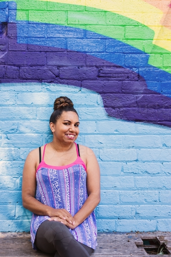 portrait of pretty aboriginal woman - Australian Stock Image