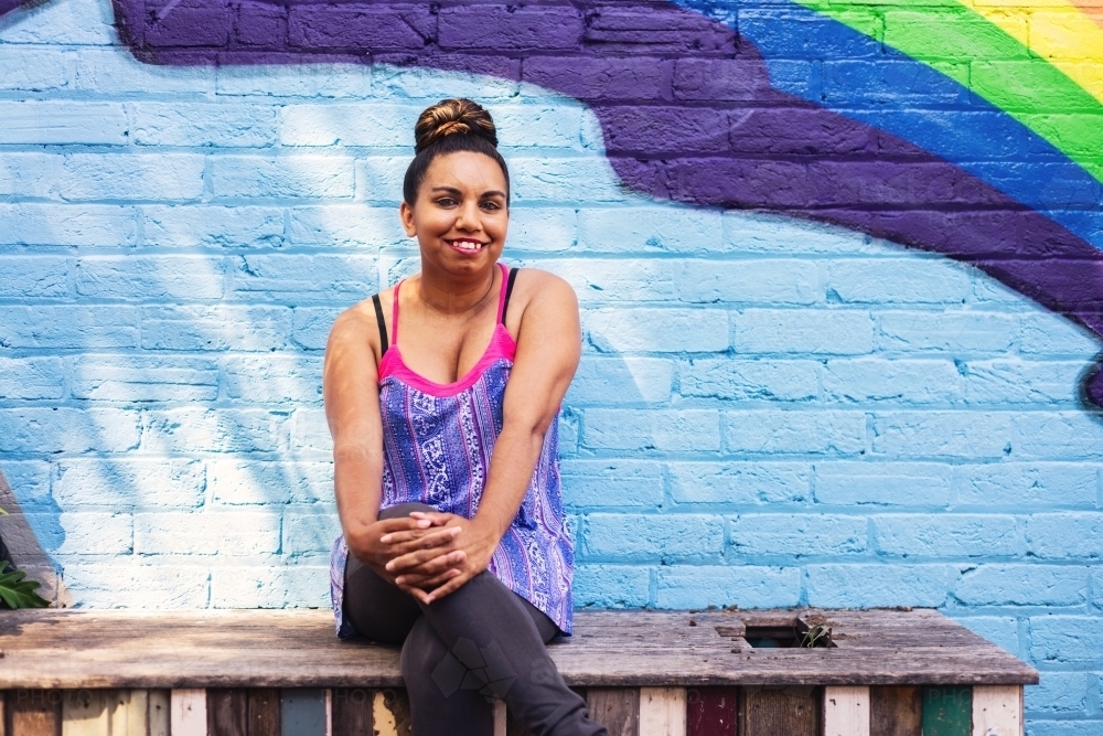 portrait of pretty aboriginal woman - Australian Stock Image