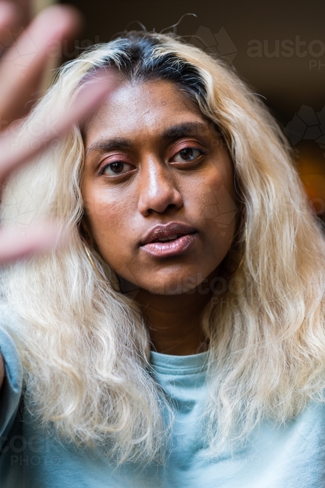 portrait of south asian woman - Australian Stock Image