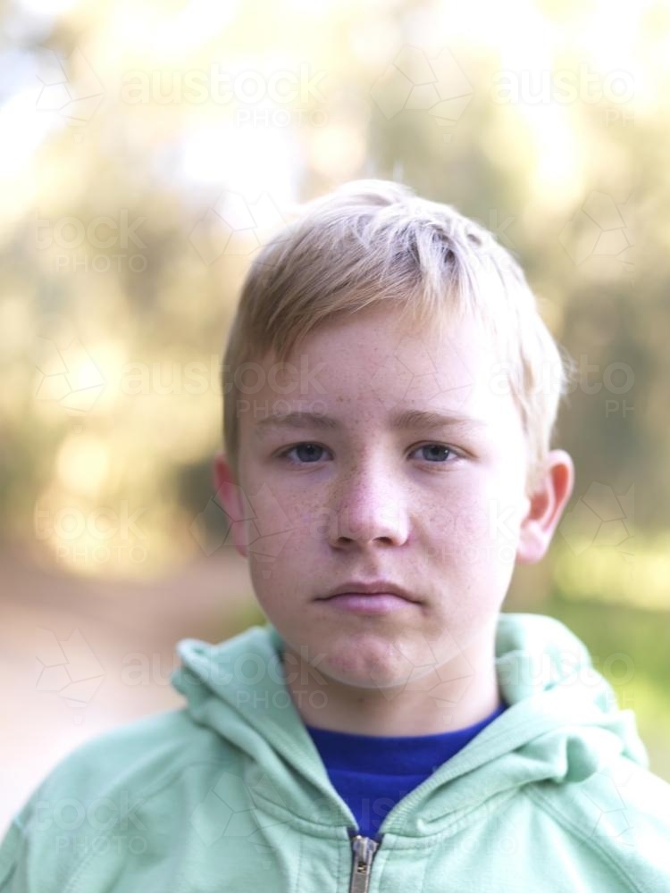 Portrait of young boy - Australian Stock Image