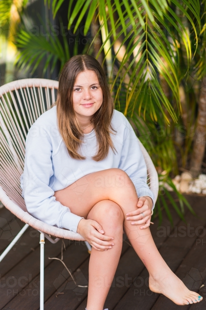 portrait of young teen girl - Australian Stock Image
