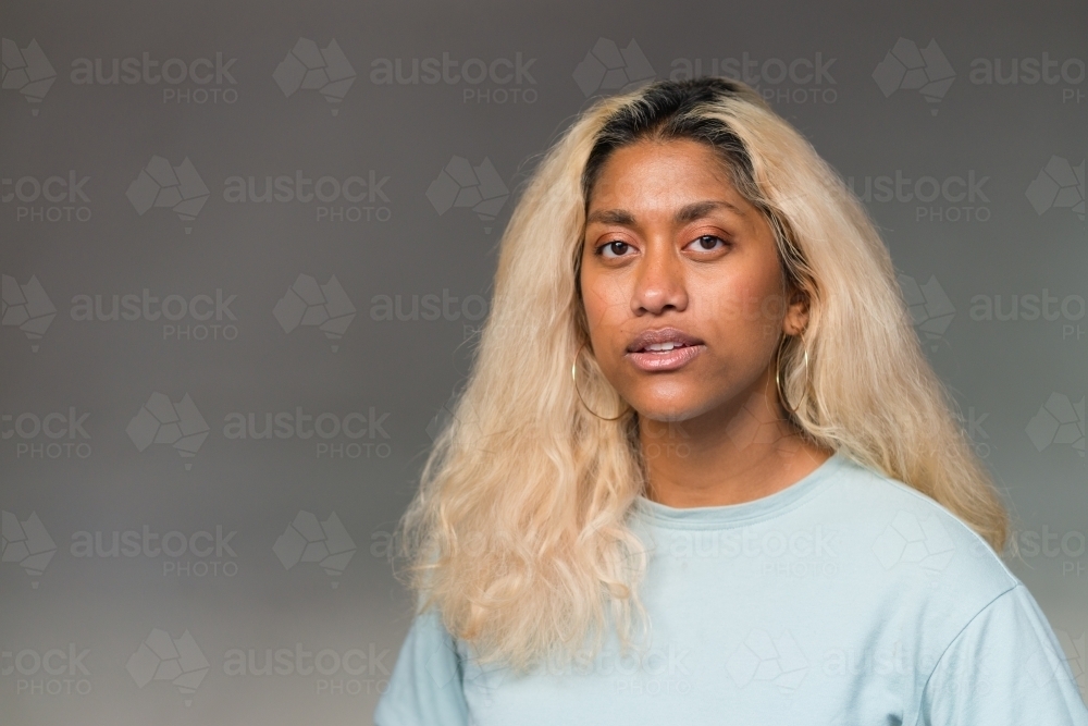portrait of young woman - Australian Stock Image